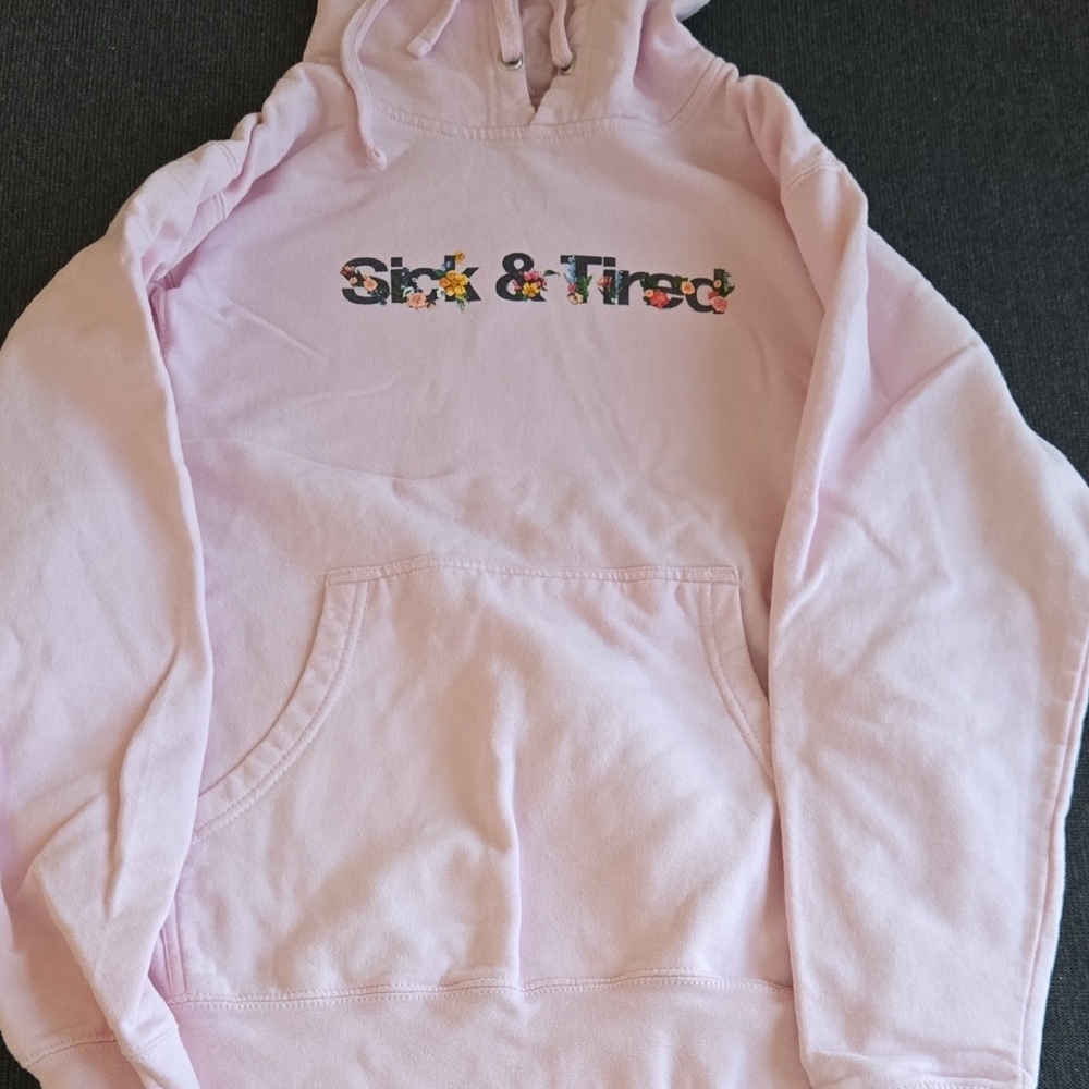 Anti Social Club Pink Hoodie with Graphic Text